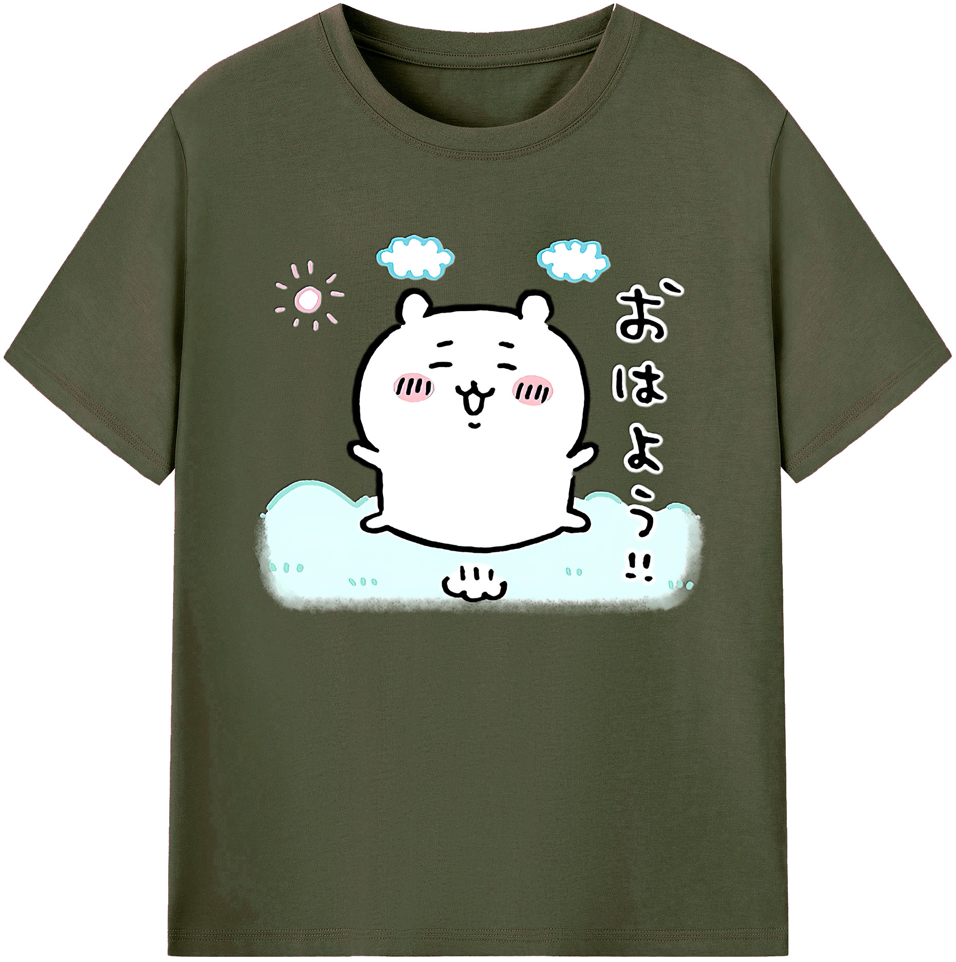 （画像用） ちいかわ ちいかわ Chii-kawa chiikawa 綿100％ メンズ半袖Tシャツ｜肌触りやわらか＆通気性